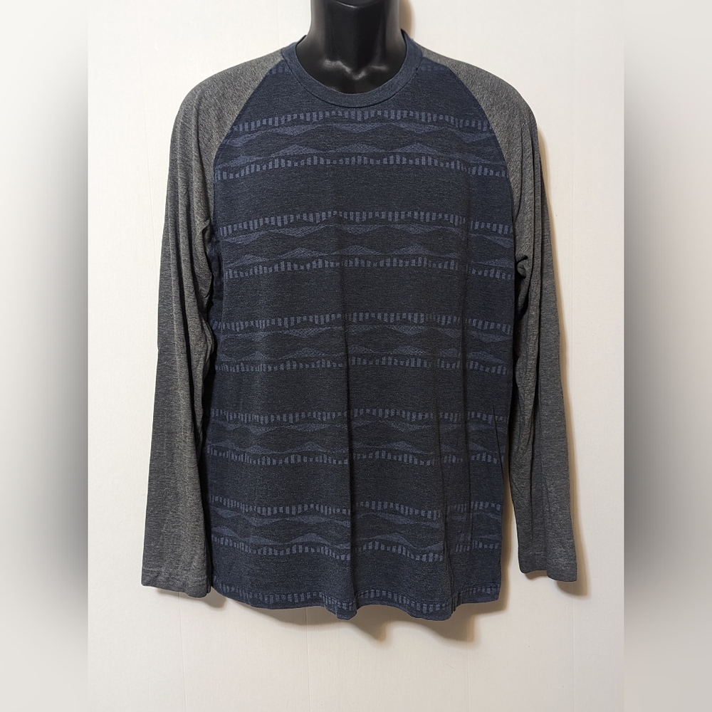 Men's Roebuck & Co Aztec Blue Long Sleeve Shirt Size XL
